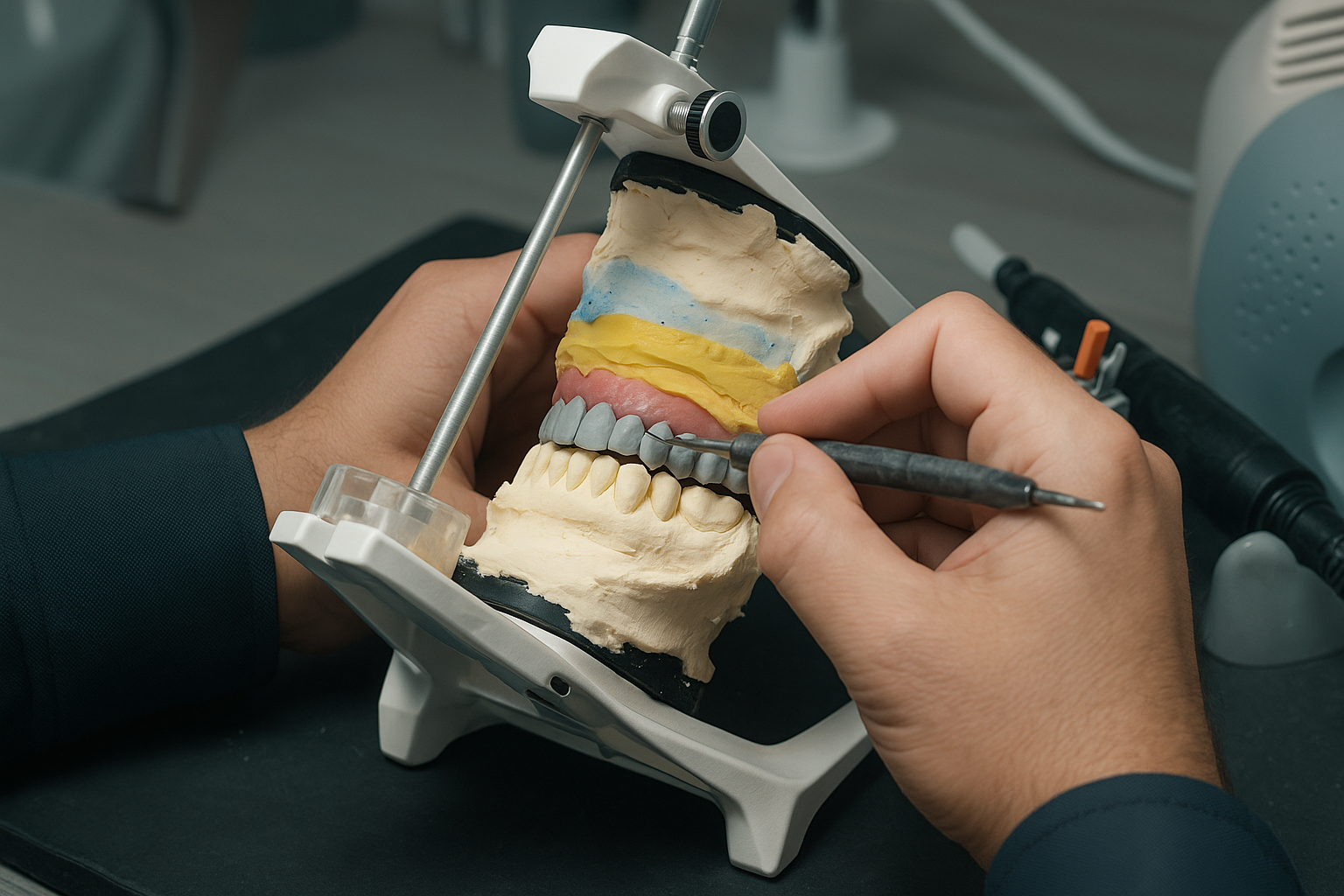 Escultura dentária detalhada — Lab. Scós